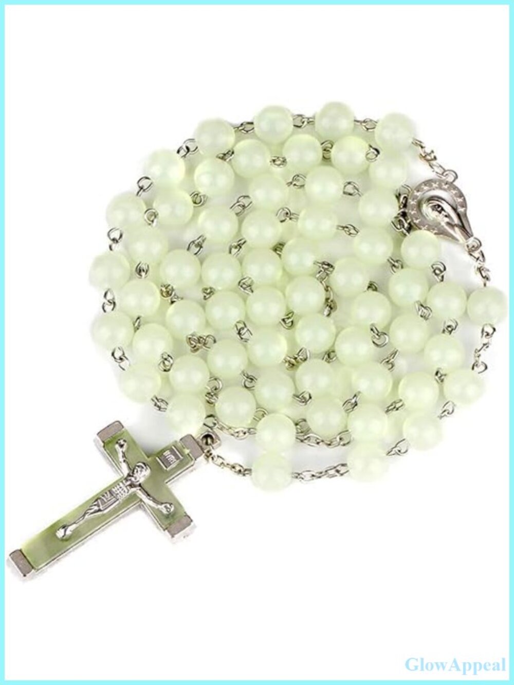 Glow in the Dark Rosary Luminous Y Necklace Catholic Crucifix Cross Religious